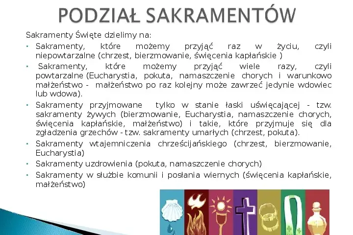 Sakramenty święte w Kościele: lista i znaczenie 7 sakramentów
