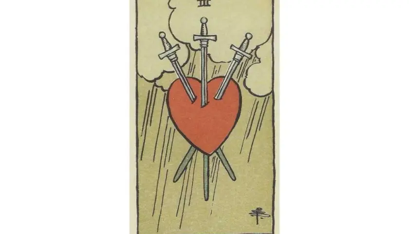  Trójka mieczy tarot - znaczenie tajemniczej karty, interpretacja, symbolika